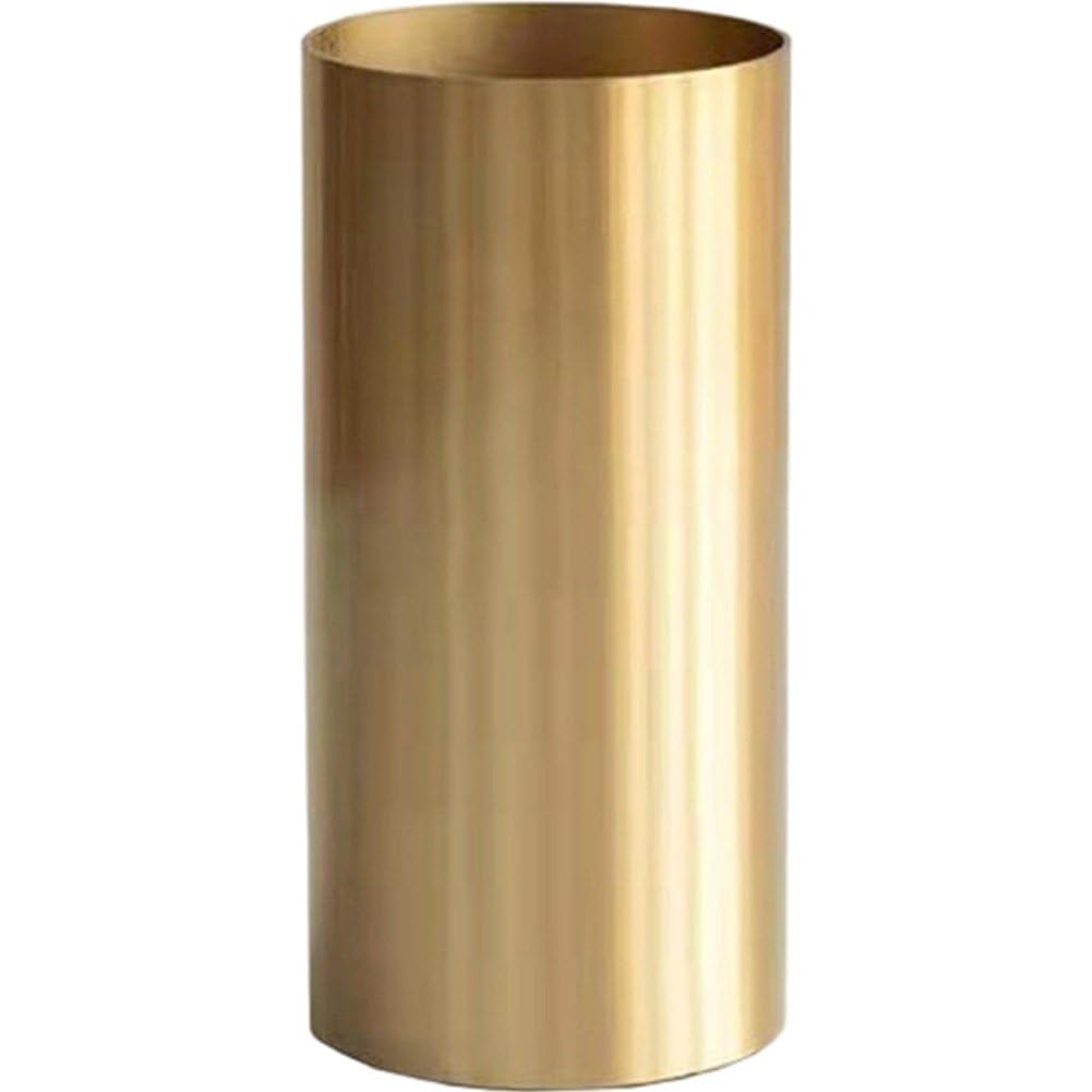 Urna de metal para flores con acabado dorado exclusivo de lujo