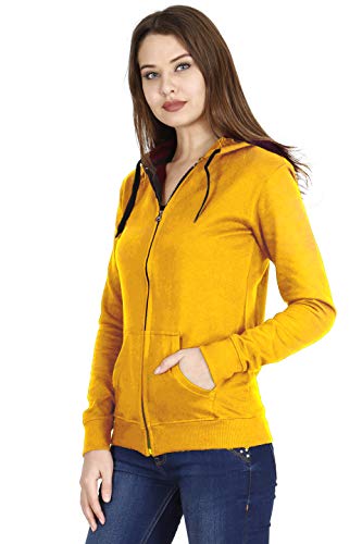 Image of Ideation Women's Cotton Full Zipper Sweatshirt Hoodies with Kangaroo Pocket