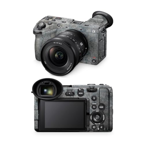 Image of Camera Skin Compatible with Sony FX2 Digital Camera (2025) - Shadow Concrete - Premium 3M Vinyl Protective Wrap Decal Cover - Easy to Apply | Crafted in the USA by MightySkins