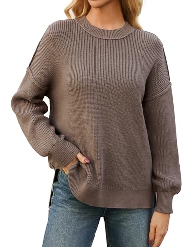 GRACE KARIN Fall Oversized Sweaters for Women, Crewneck Knit Pullover, 2025 Fashion Outfits Trendy