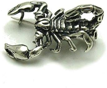 Sterling silver brooch scorpion solid 925