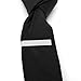 Puentes Denver Best #1 Rated Modern Skinny Silver Tie Bar Clip, Gift Boxed