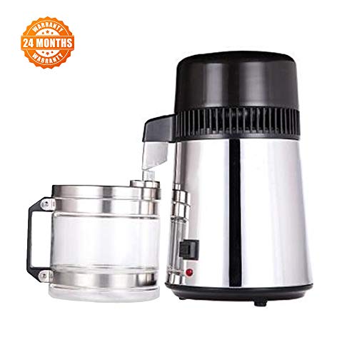 Zinnor 4L Stainless Steel Water Distiller Home Countertop Pure Water Distiller