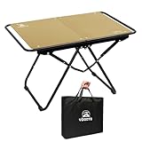 YOGOTO アルミ製キャンプテーブル IGT対応 折りたたみ式テーブル 軽量 頑丈 天板取り外し可能 防錆 耐熱仕様 アウトドア BBQ ソロキャンプに最適 コンパクト収納 キャリーバッグ付き (カーキ色)