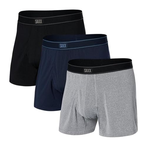 SAXX Underwear Co. Men's Underwear with Pouch Daytripper Boxer Short Fly 3Pk