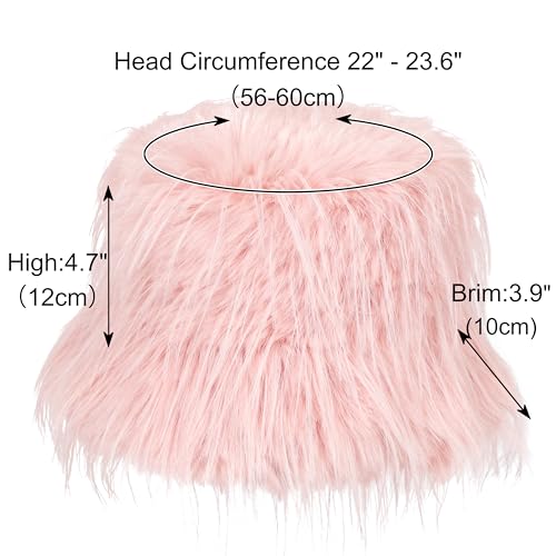 Gorro de cubo de piel sintética para mujer invierno miniatura 3