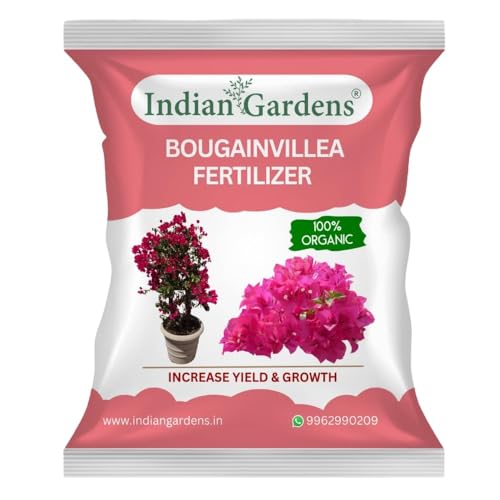Image of Indian Gardens - Bougainvillea Fertilizer for Plant | Bloom Booster for Vibrant Flowers | Slow Release Organic Nutrient | For Terrace & Outdoor Plants - 9800 Grams