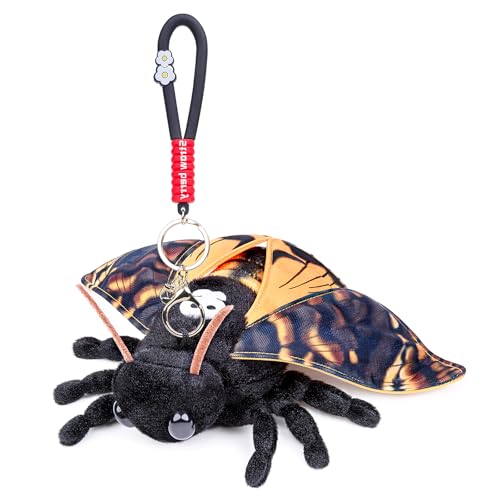 Frankiezhou Home Little Deaths-Head Hawkmoth Plush Toy - Realistic Deaths-Head Hawkmoths Stuffed Animal Keychain Toys Cute Plushie Figure as Gift for Your Friends