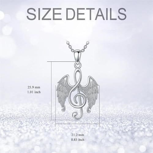 Pendentif d'ailes d'ange pour femmes - Cadeaux d'anniversaire mémorables Note exquise - 5