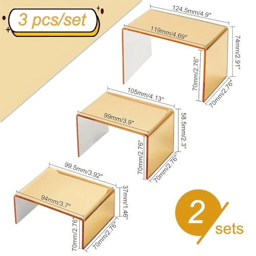 Support de collection de comptoir en acrylique premium et or - 6