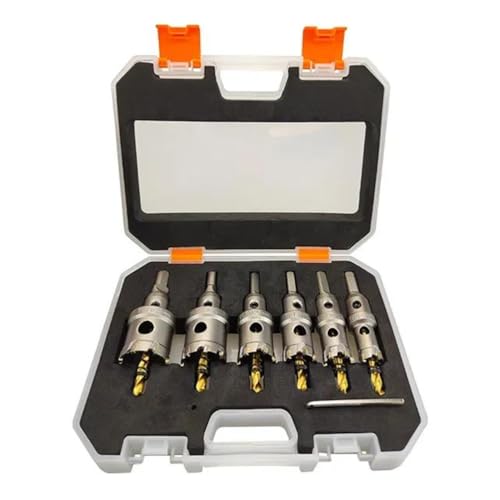 Juego de 8 brocas corona 16-35 mm TCT para acero inoxidable miniatura 1