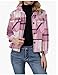 Binshre Womens Plaid Shacket Jackets Fall Fashion 2022 Long Sleeve Button Down Flannel Shirt for Women Pink S US 4-6