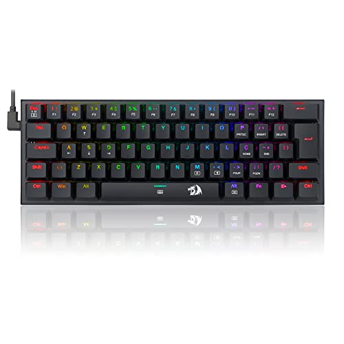 Teclado Mecânico Gamer Redragon Anivia RGB (Switch Brown) - Preto