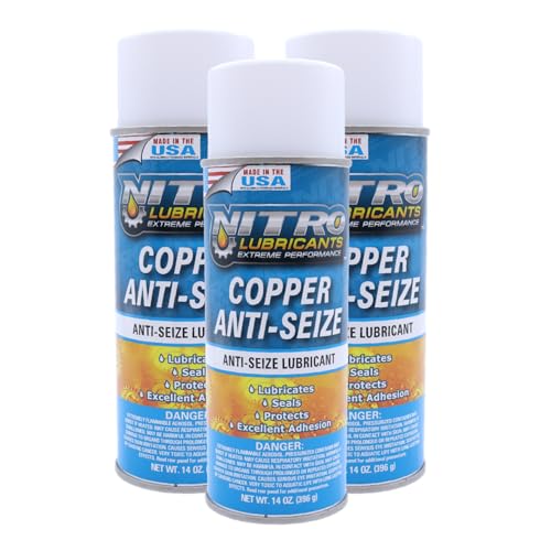 Nitro Lubricants High-Temp Copper Anti-Seize Spray Lubricant 14 oz (3-Pk)