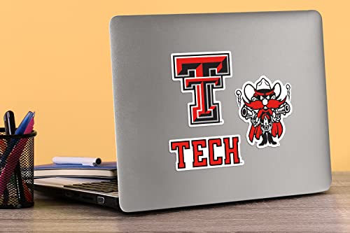 Image of Texas Tech University 9ct Vinyl Sticker Pack - Large Waterproof Red Raiders, Double T, Raider Red & Pennant Decals for Laptops, Water Bottles, Tablets, Scrapbooks, Vehicles & More