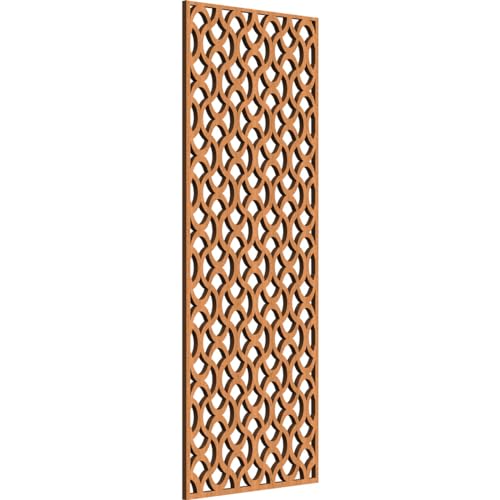 Image of 15 3 /8 inchW x 39 3 /8 inchH x 3 /8 inchT Resort Decorative Fretwork Wood Wall Panels, Cherry