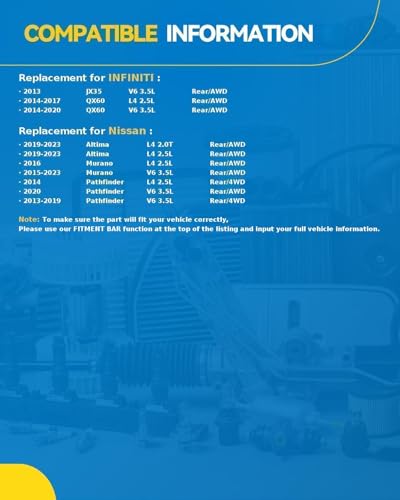 Image of PHILTOP 512548 x2 Rear Wheel Bearing Hub Assembly for Nissan Murano