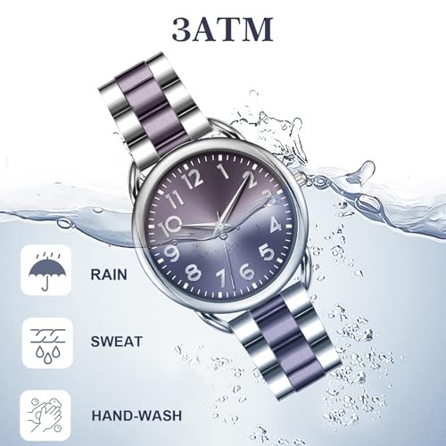 Image of Asan Ge Women Watch Business Classic Stainless Number Quartz Female Watches for Lady Waterproof Easy to Read Fashion Female Wristwatch