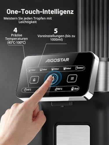 Foto von Aigostar Heißwasserspender Edelstahl 3L mit Temperaturwahl, 3s Aufheizung