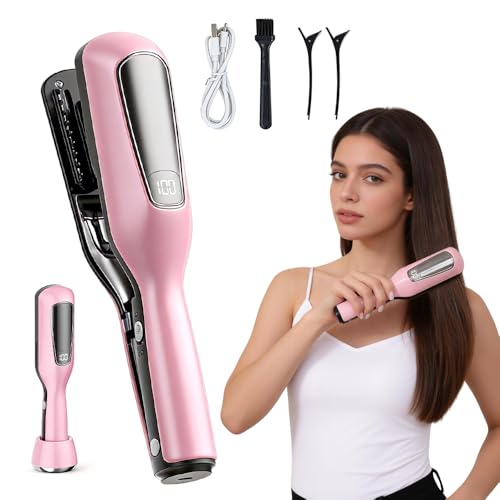 Wxeadu Rimozione Delle Doppie Punte, Taglia Doppie Punte Capelli, Mini Tagliacapelli Senza Fili con Doppie Punte, Rimuove le Doppie Punte e le Punte Danneggiate dei Capelli, con Display LCD