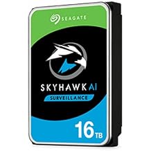 Seagate Skyhawk AI ST16000VE002 - القرص الصلب - 16 تيرابايت - داخلي - 3.5 بوصة - SATA 6 جيجابت/ثانية - المخزن المؤقت 256 ميجابايت - مع استعادة بيانات الإنقاذ لمدة 3 سنوات