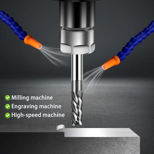 Image of 1 /8 inch End Mill Bits, Square Carbide End Mill with 4 Flutes,ALCrN Coated, HRC 55, Professional Router Bits for CNC & DIYes to Milling Alloy Steels /Hardened Steels (5Pcs)