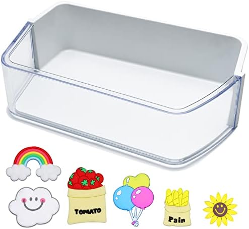 Upgraded DA97-12650A, DA63-07104A, DA63-06963A Door Shelf Basket Bin (Right Side) Compatible with Samsung RF260, RF261, RF263. Part number : AP5620330, 2692337, PS4176653 with 6 Refrigerator Magnets