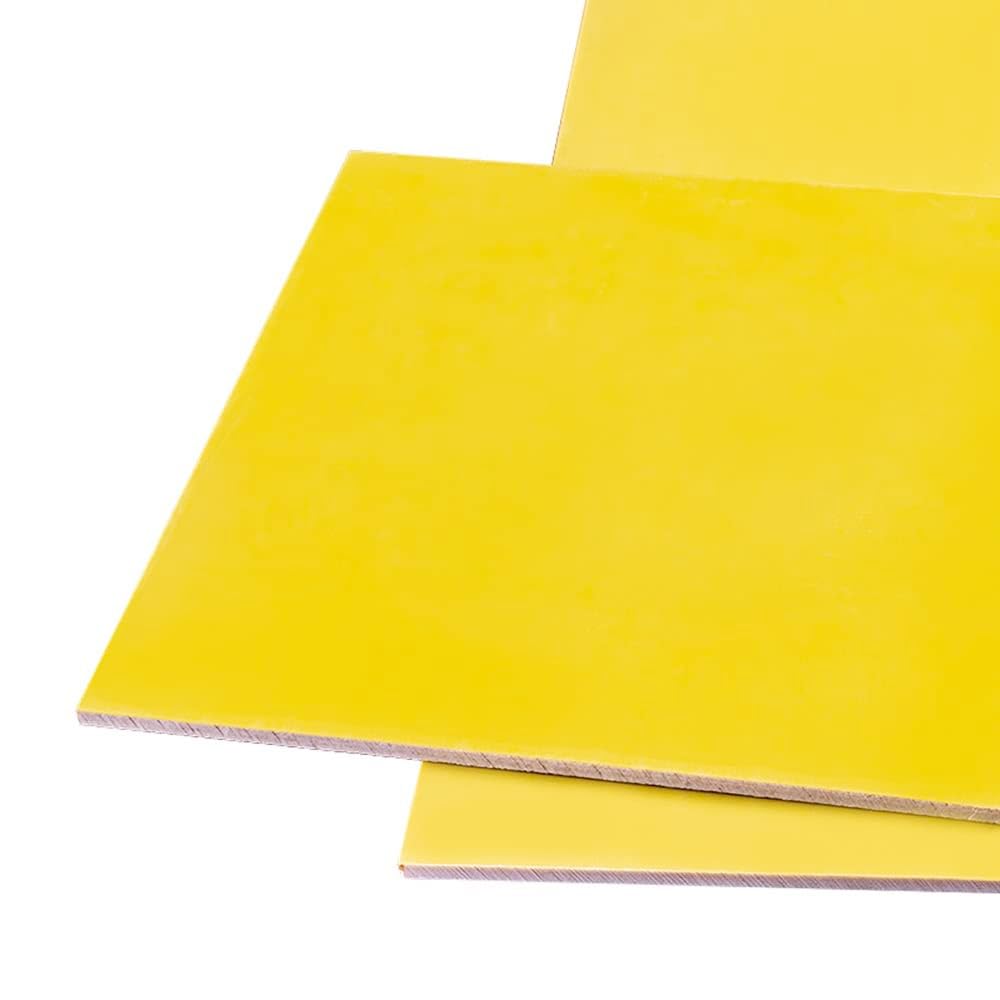 2 Szt. Płyta Z Żywicy Epoksydowej, Odporna Na Wysokie Temperatury Płyta Z Włókna Szklanego 3240 250x500mm Grubość 0,1-20mm, Do Płyty Izolacyjnej Obwodu DIY Żółty(0.5mm)