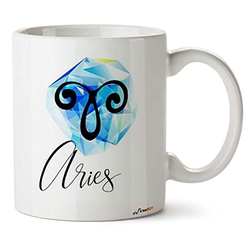 Aries Astrology Mug | Zodiac Sign Print Ceramic Coffee 11 Ounce C...