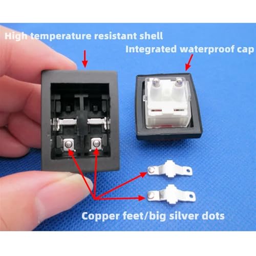 Interruptor basculante 4 pines para restaurar electrodomésticos y luces 5
