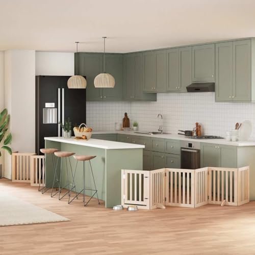 Vidaxl Cancello Per Cani Porta Pieghevole 15 Pannelli 750 Cm In Pioppo, Cancello Per Cani Con Porta, Cancello Per Cani Per Scale, Cancello Per Cuccioli - 2