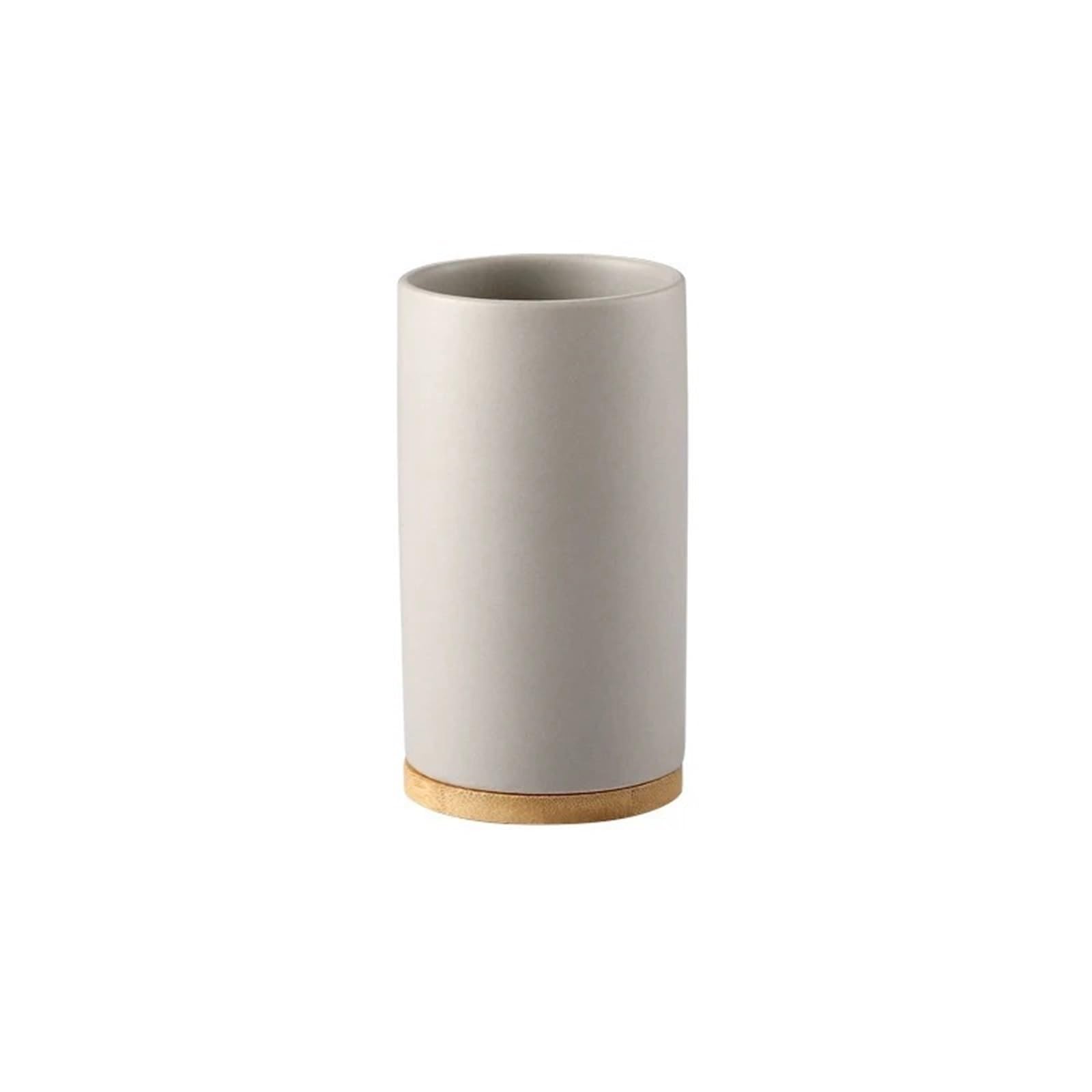 Bathroom Soap Dispenser Set Bathroom Accessories Set Soap Dispenser Toothbrush Holder Tumbler Ceramic Household Product(1Cup-gray)