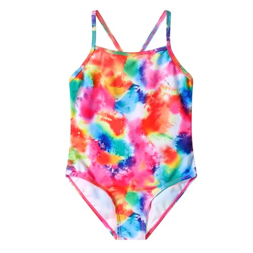 Image of Girls One Piece Swimsuit, Quick Dry Cute Bathing Suit for Kids, Comfortable Swimwear for Beach for 5-12 Years