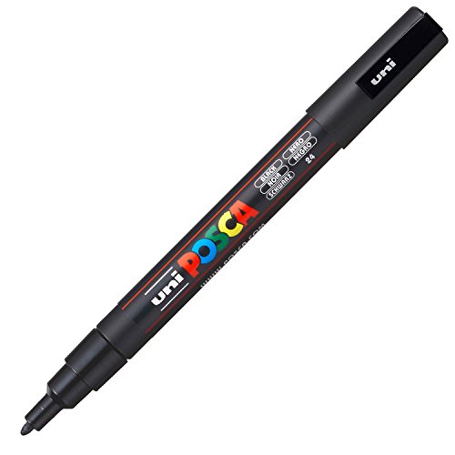 Caneta Posca Pc 3m preta Uni Ball