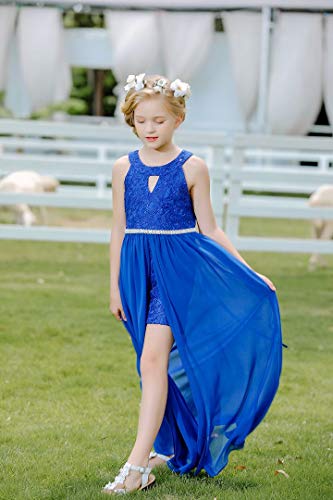Bow Dream Chiffon Junior Bridesmaid Dresses Girls Wedding Party Rhinestone Maxi Long Evening Gown Dance Wear4
