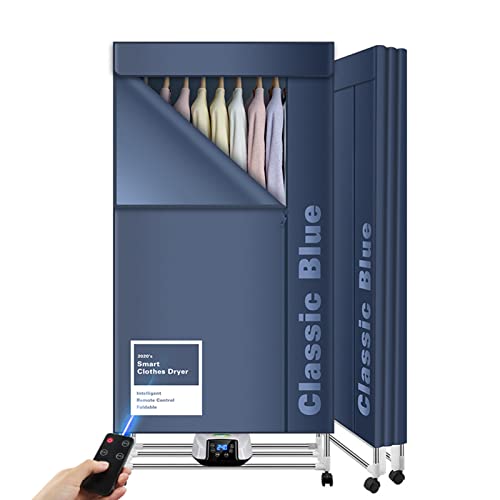 Indoor Electric Clothes Folding Dryer Heated Dryer with Warm Air Drying Wardrobe, Energy Saving (Anion) Clothes Airer with Remote Control, Large Capacity, for All Fabrics