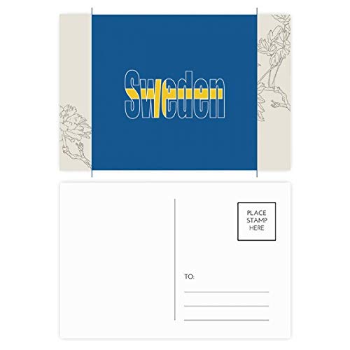 Carte postale de Suède fleurie | Solution élégante pour vos remerciements