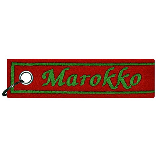 Preisvergleich Produktbild FanShirts4u Schlüsselanhänger - MAROKKO - Filzanhänger - WM - Nation (Marokko / rot)