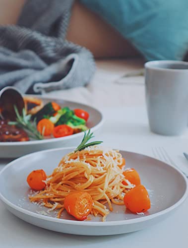 Famiware Macaron Dinnerware Set, 16 Piece Dishes Set, Plates And Bowls Set For 4, Gray Matte… #TOP2