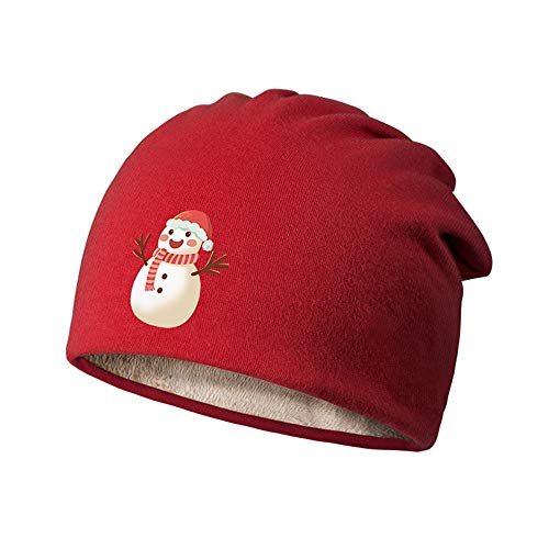 Chapeaux d'hiver bonhomme de neige de Noël pour femmes avec double chapeau nightcap