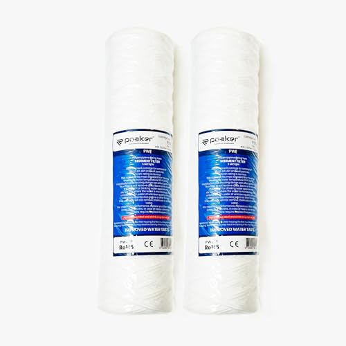 Royal Apex Water Filter Replacement Cartridges 10" Polypropylene Cotton Sponge Universal Cartridges, Standard Pre-filter Yarn Sediment for Standard RO Systems (Pack of 2, 10" Cotton Yarn (160g))