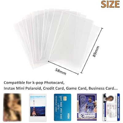 300 Pcs Kpop Photocard Sleeves Card Sleeves PVC and Acid Free for Trading Cards Standard Kpop Photocards (58x89mm)