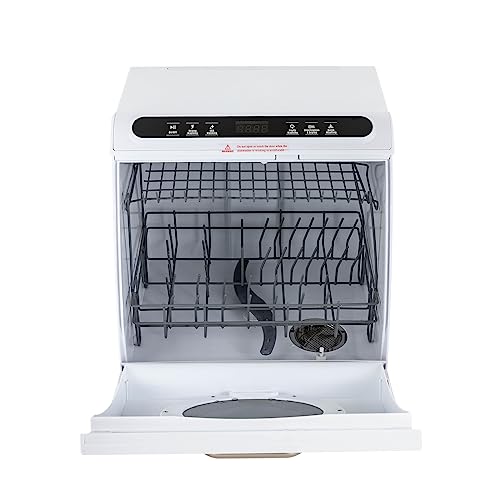 Countertop Dishwasher with 7L Built-in Water Tank Portable Dishwasher 5 Washing Programs 360° Dual Spray Mini Dishwasher for Apartments& RVs, 900W 110V