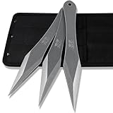 JXE JXO The Thunder: Throwing Spikes Thickness Up to 0.275', 3Pack 10.2' Stainless Steel No Spin Throwing Set with Nylon Belt Sheath - Upgraded Version