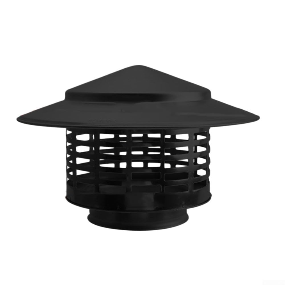 Stainless Steel Chimney Top Cover for Roof Pipe and Fresh Air Outlet with Anti Backdraft Design and Resistant Material Build (75mm)