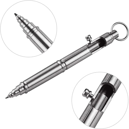 SMOOTHERPRO Ballpoint Pen Stainless Steel Pen Heavy Duty for Tremor Parkinson Arthritic Hands Office EDC Signature Color Silver (SS258) - Image 3