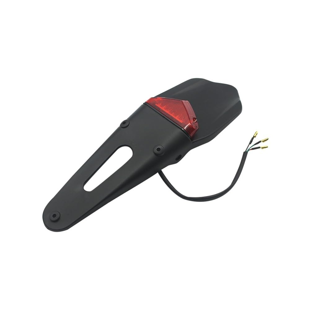 Feu Arrière LED Universel Pour Moto, ATV – Stop, Position, Clignotant – Câble 370 Mm – Noir/rouge