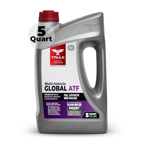 TRIAX Multi-Vehicle Global ATF Full Synthetic | Compatible with Honda DW-1, Dexron III, Dexron VI, Mercon V, Nissan Matic, ATF +4, TES 295 & More | OEM Grade Automatic Transmission Fluid (5 Quart)