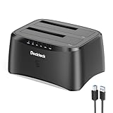 Hard Drive Docking Station, dockteck USB 3.0 to SATA Dual Bay External Hard Drive Enclosure for 3.5 or 2.5 inch SATA HDD SSD with Offline Clone