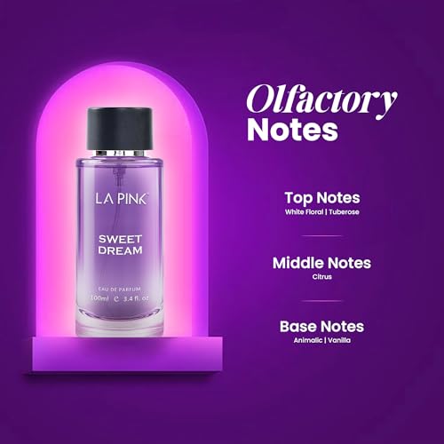 Image of La Pink Sweet Dream EDP Perfume for Woman & Man | Vanilla, White Floral & Citrus Notes | Long Lasting Unisex Luxury Fragrance for Men & Women | 100ml